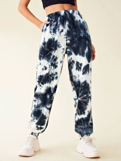 Tie Dye Sweatpants | SHEIN USA Tie Dye Sweatpants Outfit, Cute Sweats, Women Sweatpants, Dye Pants, Cute Sweatpants, Tie Dye Sweatpants, Tie Dye Pants, Tie Dye Fashion, Tie Dye Diy