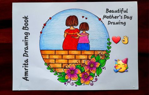 Video Tutorial uploaded on Amrita Drawing Book Channel. Subscribe for more creative Drawings and School Projects. #mothersday #mothersdayspecial #happymothersday #drawing #2023 #idea #easydrawing #howtodraw #easysteps #simplesteps #Tutorial Happy Mother's Day Drawing, Mother And Daughter Drawing, Mothers Day Drawings, Drawing Happy, Sketch Images, Creative Drawings, Mothers Day Poster, Pencil Sketch Images, Beautiful Art Paintings