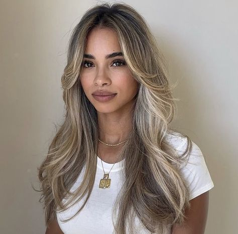 Ash Blonde Hair Balayage, Blonde Highlights On Dark Hair, Hair Colorful, Summer Blonde Hair, Ash Blonde Hair Colour, Black Hair Balayage, Brown Hair Looks, Brown Hair Inspo, Hair Color Streaks