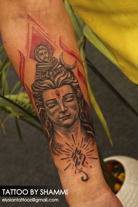 Mahadev Face Tattoo, Mahadev Face, Mahadev Tattoo, Om Tattoo Design, Makeup Courses, Colour Tattoo, Joker Drawings, Band Tattoos, Forearm Band Tattoos