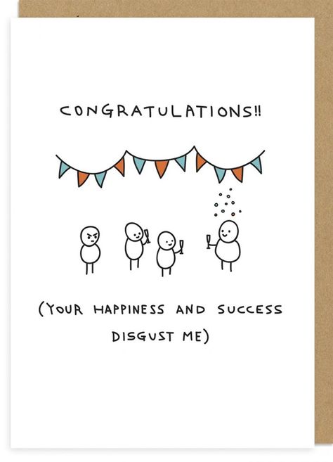 Greeting Card Inappropriate Birthday Cards, Funny Congratulations Cards, Birthday Msgs, Deer Cards, Greeting Cards Quotes, Birthday Card Sayings, Congrats Card, Funny Greetings, Brutally Honest