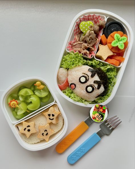 “I’m not lazy. I’m on energy saving mode!” - Shin-Chan🍑 It’s officially friday (again)! Woohooo! Week long bento done 👏🏼 Shin-Chan bids you a fantastic weekend ahead!!! Sayonara!✨ ———————————————— Find simple, healthy and kawaii bento snacks/lunch ideas for kids here!🍱♥️✨ ~Certified and approved by my 6 year old👧🏻 ~Made by the food picks and bento accessories collector mom, Cherry 👩🏻 #BentoForKids #bentoboxforkids #lunchbox #lunch #lunchboxideas #bekalanaksekolah #kidslunch #foodart #be... Snacks Lunch Ideas, Bento Snacks, Simple Bento, Bento Accessories, Bento Food, Lunch Ideas For Kids, Kids Bento, Kawaii Bento, Bento Box Kids