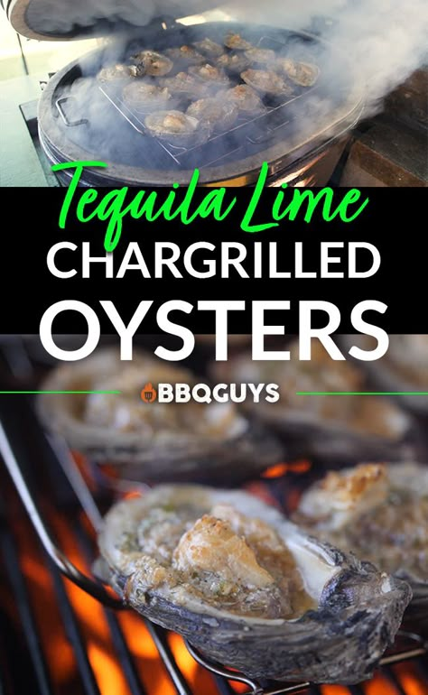 Oyster Appetizers, Broiled Oysters Recipe, Charbroiled Oysters Recipe, Chargrilled Oysters Recipe, How To Make Tequila, Charbroiled Oysters, Broiled Oysters, Bbq Oysters, Bbq Grilling Recipes