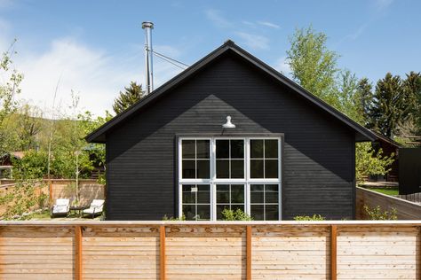 Mountain Town Dwelling| Jackson, WY | Northworks Architects + Planners | Jackson Hole | Western | Modern | Black Cedar White Windows Exterior, Nantucket Style Homes, Black Houses, Tiny House Exterior, Jackson Wyoming, Mountain Living, White Windows, Built In Furniture, Exterior Remodel