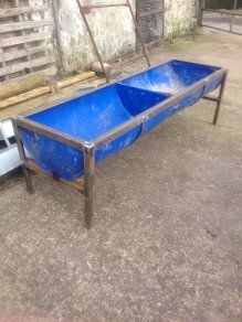 Cow Trough, Cow Feeder, Cow Shed Design, Sheep Feeders, Feed Trough, Deer Feeders, Feeding Trough, Small Barns, Metal Building Designs