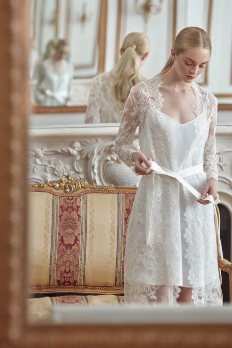 Bridal Robes Long, Sareh Nouri Bridal, Sareh Nouri, Luxury Robes, Lace Bridal, Bridal Robes, Wedding Gown, Lace