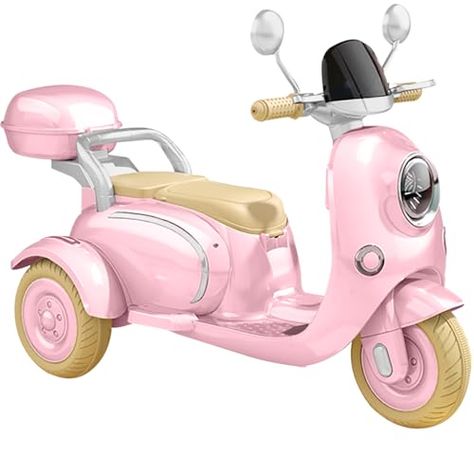 BKIRNP Kids Motorcycle, 3 Wheel Battery Powered Motorbike for Kids, Electric Motorcycle for Kids, Ride on Motorcycle for Kids with Headlights LED Tiny Motorcycle, Motorcycle For Kids, Pink Motorcycle, 3 Wheeler, Kids Motorcycle, On Motorcycle, Kids Gift Guide, 3rd Wheel, Electric Motorcycle