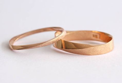 Mobius Wedding Band, His And Hers Wedding Rings, Hers Wedding Rings, Twisted Wedding Band, His And Her Wedding Rings, Mobius Ring, Twist Wedding Band, His And Hers Rings, Wedding Rings Set