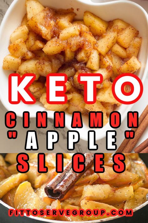 Cracker Barrel Apples, Fried Apple Slices, Sugar Free Apple Recipes, Fried Cinnamon Apples, Keto Apple Recipes, Cinnamon Apple Slices, Apple Dessert Recipes Healthy, Baked Apple Slices, Chayote Recipes