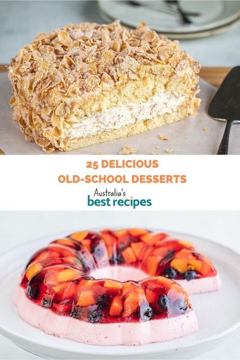 Old School Puddings, Old School Desserts, Beginner Baking Recipes, Retro Desserts, Australia Food, Bread And Butter Pudding, School Food, Retro Recipes, Vintage Recipes