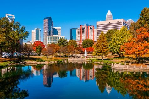 Pin for Later: 23 American Cities You Must Visit in Your 20s Charlotte, NC Fall is the most beautiful time to visit Charlotte. Tour the Mint Museum Uptown, then grab something to eat at 5Church. Charlotte City, Tree Identification, Florida City, Charlotte North Carolina, Best Places To Live, Curly Girl, Charlotte Nc, City Skyline, Tourist Attraction