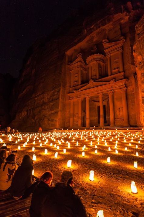 Petra at Night Photo by Raymond Choo — National Geographic Your Shot Elephant Facts, Events Place, Jordan Travel, Petra Jordan, World Photo, Night Photos, Winter Wonder, National Geographic Photos, Festival Lights