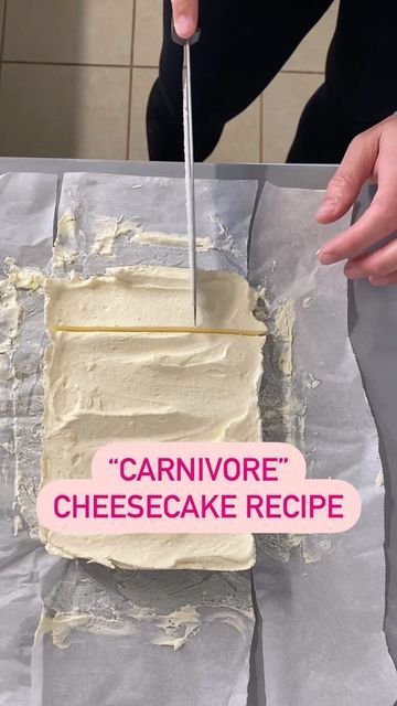 Richelle on Instagram: "🎂 Carnivore Cheesecake Recipe 🎂 – SAVE FOR LATER! FINALLY - a carnivore friendly option! 🥹🥹🥹 It features @equipfoods collagen peptides- which they are currently having a sale on (check my stories or link in bio @reallifecarnivore for up to 30% off and a free gift with purchase over $200!) This recipe is so delicious even non-carnivores love it! Served it up at friendsgiving!! Ingredients: Room temp - 2 blocks of cream cheese Room temp - 1 stick Kerrygold salted butter (can use unsalted if you prefer) **1 scoop @equipfoods collagen (I used vanilla - can double for more flavour!) **omit or use unflavoured if strict carnivore! Directions: Beat all ingredients together until smooth. Line a dish with parchment paper. Pour mixture in and spread evenly. Refrigera Carnivore Sweet Treats, Carnivore Cheesecake, Carnivore Desserts, Carnivore Ideas, Carnivore Lifestyle, Caveman Diet Recipes, Diet Desserts Recipes, Carnivore Recipes, Caveman Diet