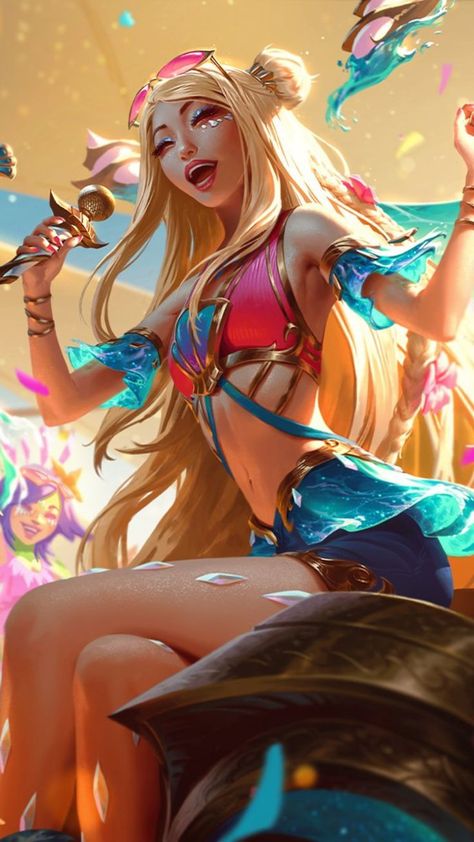 Seraphine Party - League of Legends Wild Rift Ocean Song Seraphine, League Of Legends Video, Oceans Song, League Memes, Best Gaming Wallpapers, Fairy Tail Couples, Splash Art, Lol League Of Legends, Gaming Wallpapers