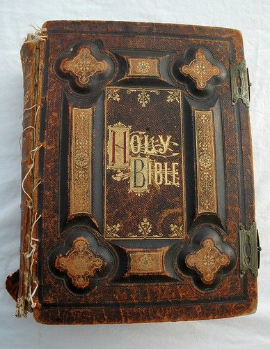 Holy Bible, dated 1885, antique gold lettering, leather an… | Flickr Old Bible, Free Family Tree Template, Protestant Church, Medieval Literature, Oldest Bible, Medieval Books, Freedom Of Religion, Family Tree Template, Free Family Tree