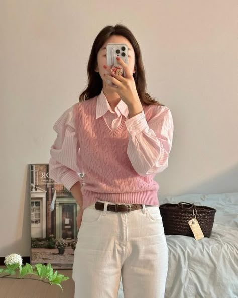 Sophomore Outfits, Daily Fits, Simple Casual Outfits, Outfit Reference, Inspiration Tattoos, Stylish Work Outfits, Easy Trendy Outfits, 가을 패션, Pink Outfit