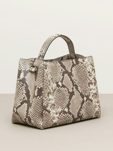 Kenneth Cole Reaction Snake skin handbag. Snake Skin Handbag, Kenneth Cole Reaction, Kenneth Cole, Fashion Handbags, Snake Skin, Burlap Bag, Reusable Tote, Burlap, Top Handle Bag