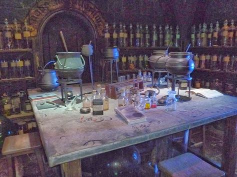 Snape's potion lab Potion Lab, Warner Brothers Studio Tour, Book Cover Background, Potter Studio, Harry Potter Studio Tour, Harry Potter Studios, Witch Potion, Magic House, Hogwarts Aesthetic