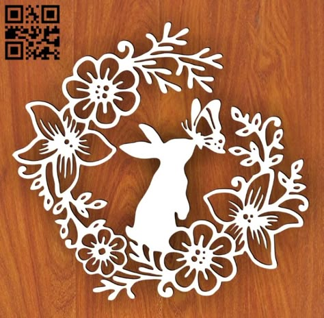 Silhouette Cameo Freebies, Lézervágott Fa, Easter Vector, Easter Wall Art, Bunny Tattoos, Idee Cricut, Easter Bunny Svg, Paper Tree, Bunny Svg