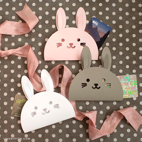 Our Easter bunny gift card holders are a cute and creative way to treat someone to something they really need or would enjoy. Easter Gift Card Holder, Animal Easter Eggs, Easter Bunny Treats, Easter Messages, Easter Bunny Gifts, Bunny Treats, Gift Card Holders, Gift Certificate Template, Bunny Gifts