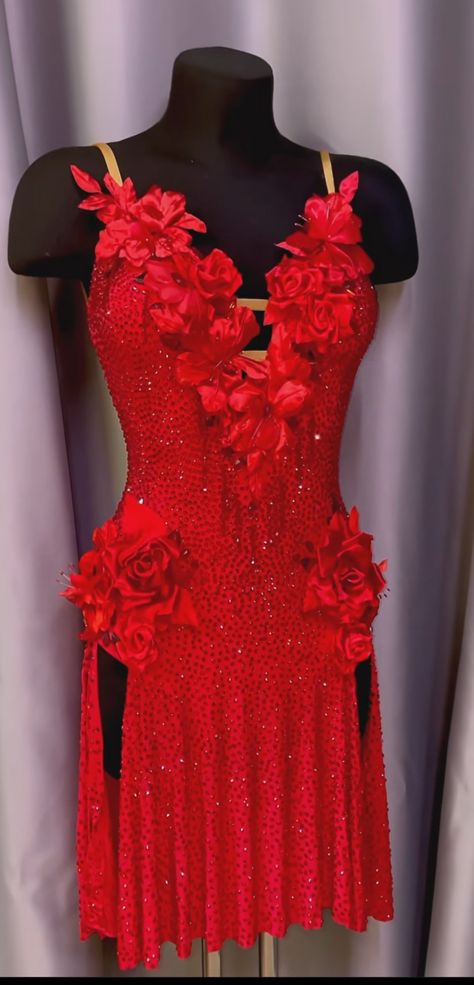 🌹 Latin Dress Competition, Red Latin Dress, Red Latin Dance Dress, Latin Competition Dress, Dance Competition Dress, Latin Dance Dress, Competition Dress, Latin Dance Dresses, Latin Dress