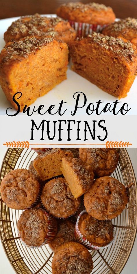 Sweet Potato Muffin Recipe, Menu Sarapan Sehat, Potato Muffins, Sweet Potato Muffins, Vegan Muffins, Christmas Food Dinner, Sweet Potato Recipes, Muffin Recipes, Baby Food Recipes