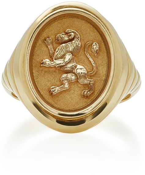 Retrouvai 14K Gold Lion Ring Lion Signet Ring, Jewelry Rings Gold, Lion Jewelry, Lion Ring, Gold Lion, Gold Signet Ring, Yellow Gold Jewelry, Rings Gold, 14k Gold Ring