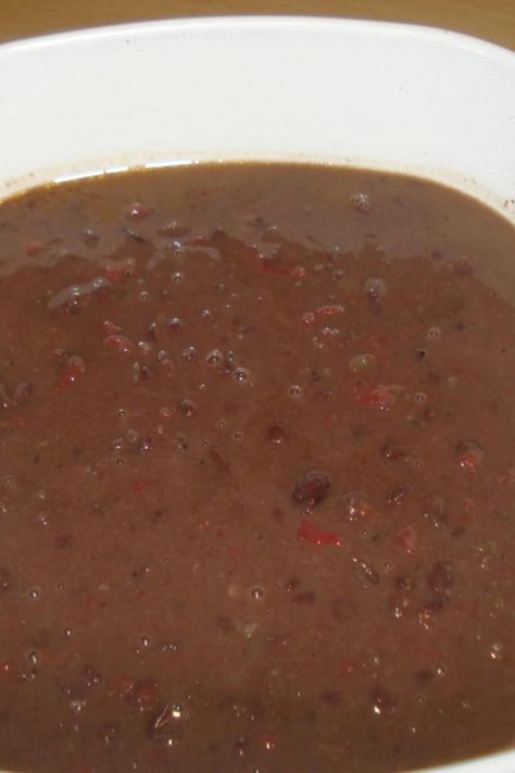 Mima's Cuban Black Beans ( Frijoles Negros Cubanos de Mima) Cuban Black Beans From Can, Black Beans Cuban Style, Colombian Black Beans, Easy Cuban Black Beans, Cuban Black Beans, Frijoles Refritos, Black Bean Recipes, Cuban Cuisine, Cuban Food