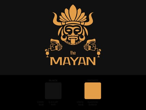 Mayan Packaging Design, Mayan Graphic Design, Mayan Logo, Mayan Design, Word Walls, Unique Logo Design, Drinks Design, Visual Branding, Tech Startups