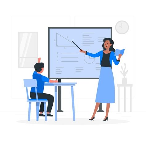 Teacher concept illustration | Free Vector #Freepik #freevector #school #education #teacher #presentation Happy Teachers Day Card, Illustration Education, Teachers Illustration, Education Presentation, Teachers Day Poster, Classroom Interior, World Teacher Day, Tuition Classes, Dibujo Simple