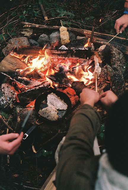 R1-03832-0023, via Flickr. Camping Aesthetic, Camping Photography, Roasting Marshmallows, Open Fire, Camping Checklist, Camping Activities, Cooking Food, Camping Life, Back To Nature