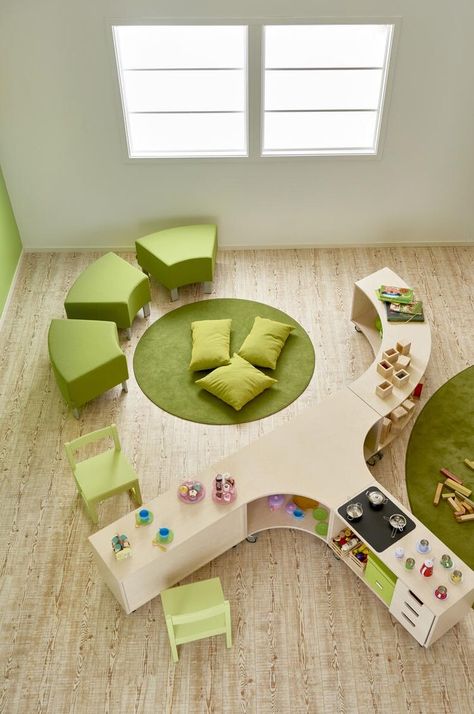 Preschool Playroom, Education Design Interior, School Library Design, Kindergarten Interior, Preschool Room, Preschool Designs, Preschool Furniture, Classroom Interior, School Building Design