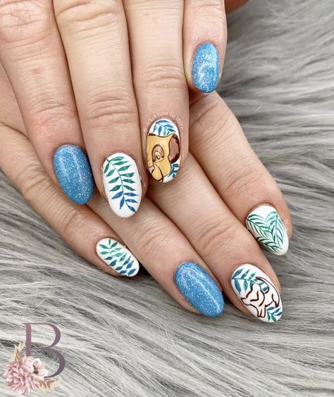 Lion King Nails, Nail Anime, Alice In Wonderland Nails, Disney Nail Art, King Nails, Disneyland Nails, Minion Nails, Disney Nail Designs, Disney Acrylic Nails