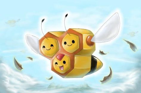 Combee Pokemon, Flying Type Pokemon, Wild Pokemon, Pokemon Anime, Forest Art, Pokemon Games, Pocket Monsters, Kids Stickers, Cute Pokemon