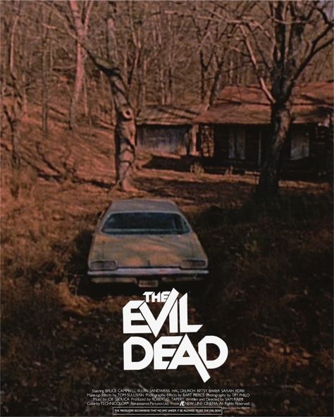 Evil Dead Aesthetic, The Evil Dead 1981, Evil Dead 1981, The Evil Dead, Sam Raimi, Movie Artwork, Horror Artwork, Bruce Campbell, Evil Dead