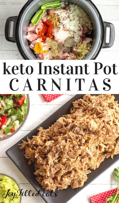 Instant Pot Carnitas Recipe, Instant Pot Carnitas, Keto Instant Pot, Easy Crockpot Chicken, Recipes Mexican, Stew Chicken Recipe, Carnitas Recipe, Joy Filled Eats, Pork Carnitas