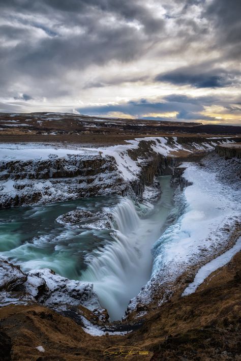 Waterfall Iceland, Gullfoss Waterfall, Iceland Winter, Iceland Vacation, Iceland Landscape, Golden Circle, Winter Photos, Landscape Scenery, Iceland Travel