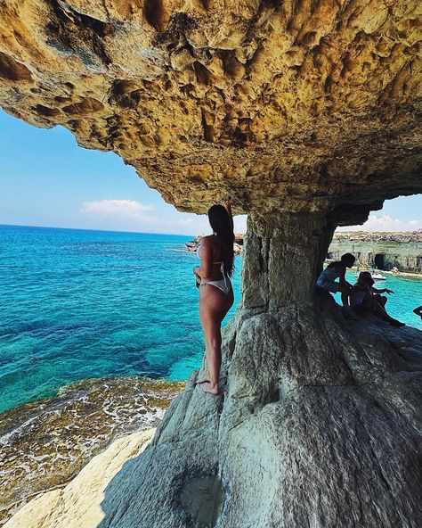 Sea caves, Cyprus Cyprus Aesthetic, Ayia Napa Cyprus, Cyprus Holiday, North Cyprus, Vacation Aesthetic, Ayia Napa, Paphos, Aesthetic Tumblr, Silver Age