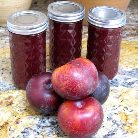 Plum butter. Easy plum recipe. How to can fruit butter. Low sodium recipe. Plum Butter Recipe Canning, Plum Butter Recipe, Plum Recipe, Plum Butter, Jelly Maker, Ball Blue Book, Make Jam, Fruit Butter, Fruit Butters