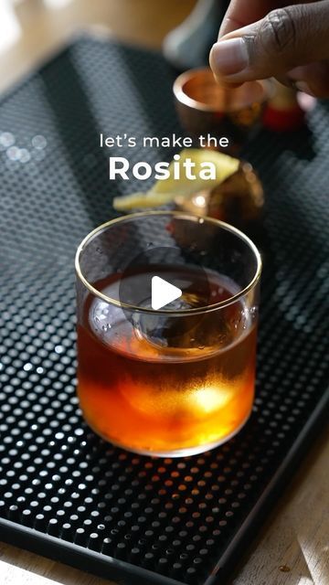 Pranthik Samal on Instagram: "🥃 Rosita -

⦿ 1½ oz Reposado Tequila
⦿ ½ oz Sweet Vermouth
⦿ ½ oz Dry Vermouth
⦿ ½ oz Campari
⦿ 1 dash Angostura Bitters

With a good tequila this is a banger negroni riff.  Had fun sipping this one while working on some new video transition ideas I picked up.  More transitions coming soon 🪄. Cheers!
.
.
.
.
#Cocktails #Tequila #Vermouth #Campari #RecipeReel #CocktailVideo #VideoTransitions" Velvet Disaronno Cocktails, Red Vermouth Cocktail, Negroni Sbagliato Recipe, Negroni Sbagliato Cocktail Recipes, Negroni Sbagliato, Cocktail Videos, Best Tequila, Dry Vermouth, Reposado Tequila