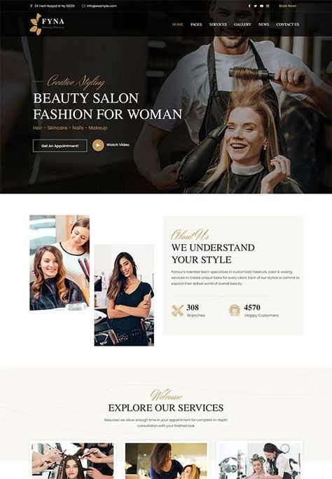 20 Best Spa WordPress Themes 2024 - freshDesi Hair Salon Web Design, Spa Website Design, Hair Salon Website Design, Salon Website Design, Beauty Salon Logo Design, Beauty Web, Hair Website, Cream Caramel, Spa Hair