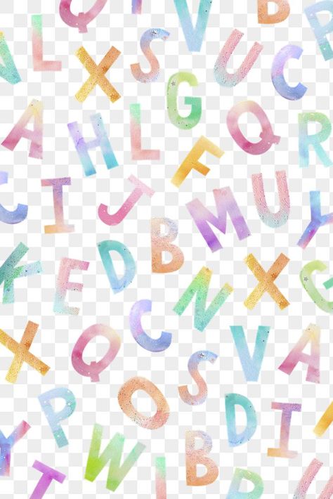 Letter Background, Abc Patterns, Background Gradient, Alphabet Wallpaper, Abc Alphabet, Watercolor Rainbow, English Alphabet, Rainbow Kids, Watercolor Pattern