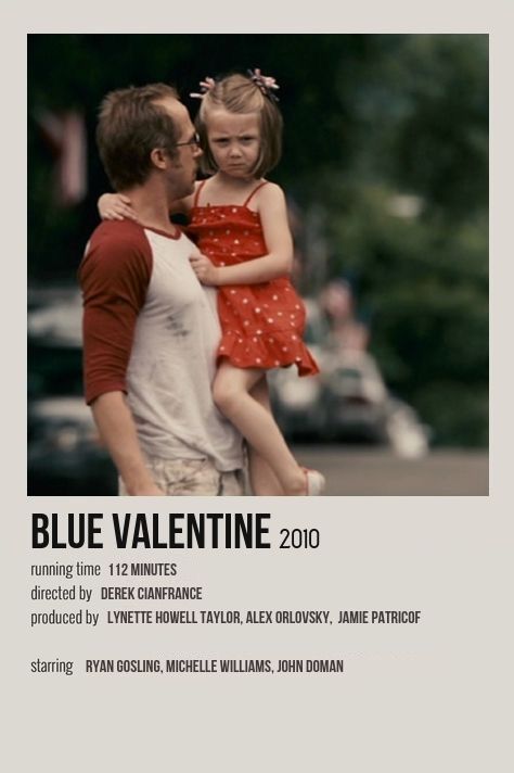 Movie Poster Minimalistic, Blue Valentine Movie, Movie Poster Polaroid, Movie Poster Aesthetic, Ryan Gosling Movies, Ako Kresliť, Poster Polaroid, Polaroid Movie Poster, Valentines Movies