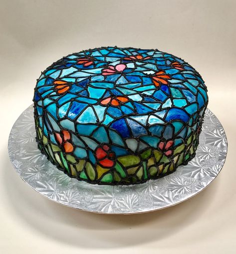 Stained Glass Cake, Christian Cakes, Cake Magic, Galaxy Cake, Buttercream Decorating, Mosaic Inspiration, Creative Cake Decorating, Cake Blog, Glass Cake