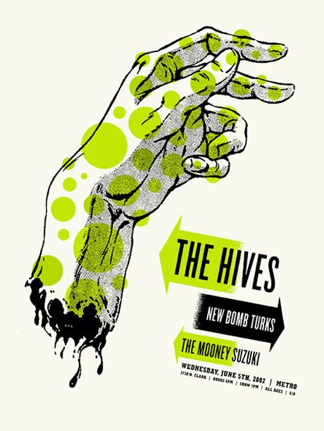 The Hives The Hives, Band Poster, Poster Layout, Rock Posters, Gig Posters, Festival Posters, Event Poster, Band Posters, Concert Posters