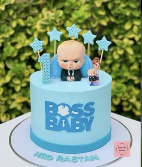 Boss Baby Birthday Party Boy Cake, Baby Boss Cake Design, Baby Boss Theme Cake, 1 Year Baby Boy Birthday Cake Ideas, Boss Baby Cake Ideas, Boss Baby 1st Birthday Party, Boss Baby Theme Cake, Boss Baby Birthday Cake, Baby Boss Cake