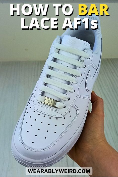 Fun Ways To Lace Shoes, How To Lace Sneakers, Air Force 1 Laces Ideas, Shoe Lace Hacks, Nike Shoe Laces, Sneaker Ideas, Shoe Lacing, Laces Shoes, Ways To Lace Shoes