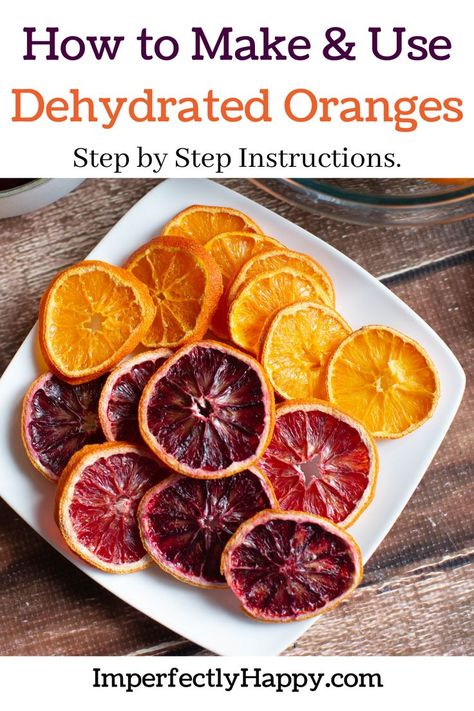 Diy Dried Citrus, Dehydrate Oranges, Orange Recipes Easy, Make Dried Orange Slices, Dehydrated Oranges, Orange Garnish, Dehydrator Recipes Fruit, Easy Food Gifts, Drink Garnish