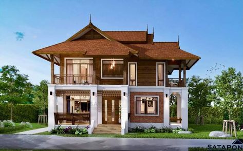 Thai Houses Modern, Modern Filipino House Exterior, Thai House Design Modern, Thailand House Design, Filipino House Design, Modern Filipino Architecture, Modern Thai House, Thai Style House, Thai Houses