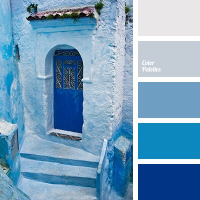 The combination of monochrome shades of dark blue will fit perfectly design of the room in marine, Greek or Moroccan style. These colours are good for deco. Flat Bedroom, In Color Balance, Shades Of Dark Blue, Color Palette Ideas, Greek Blue, Wall Living Room, Marine Colors, Palette Ideas, Blue Palette